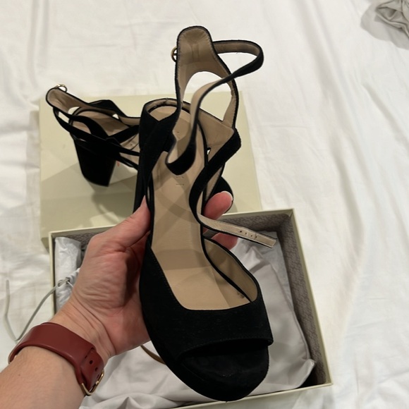 M. Gemi The Notte Nuova in black suede platform heel - Picture 7 of 9